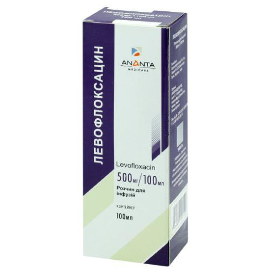 Левофлоксацин раствор 500 мг/100 мл